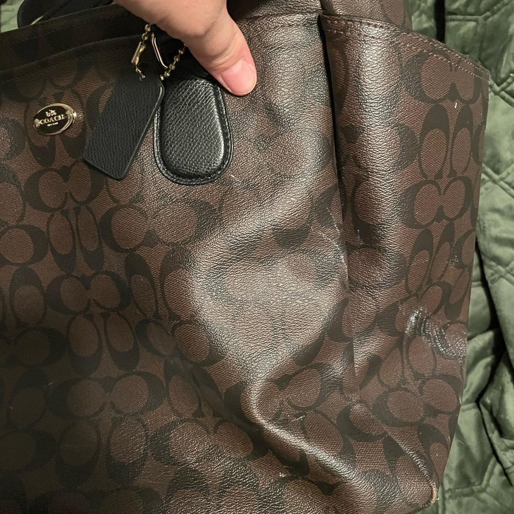 Coach Baby Bag In Signature Canvas Leather Gem